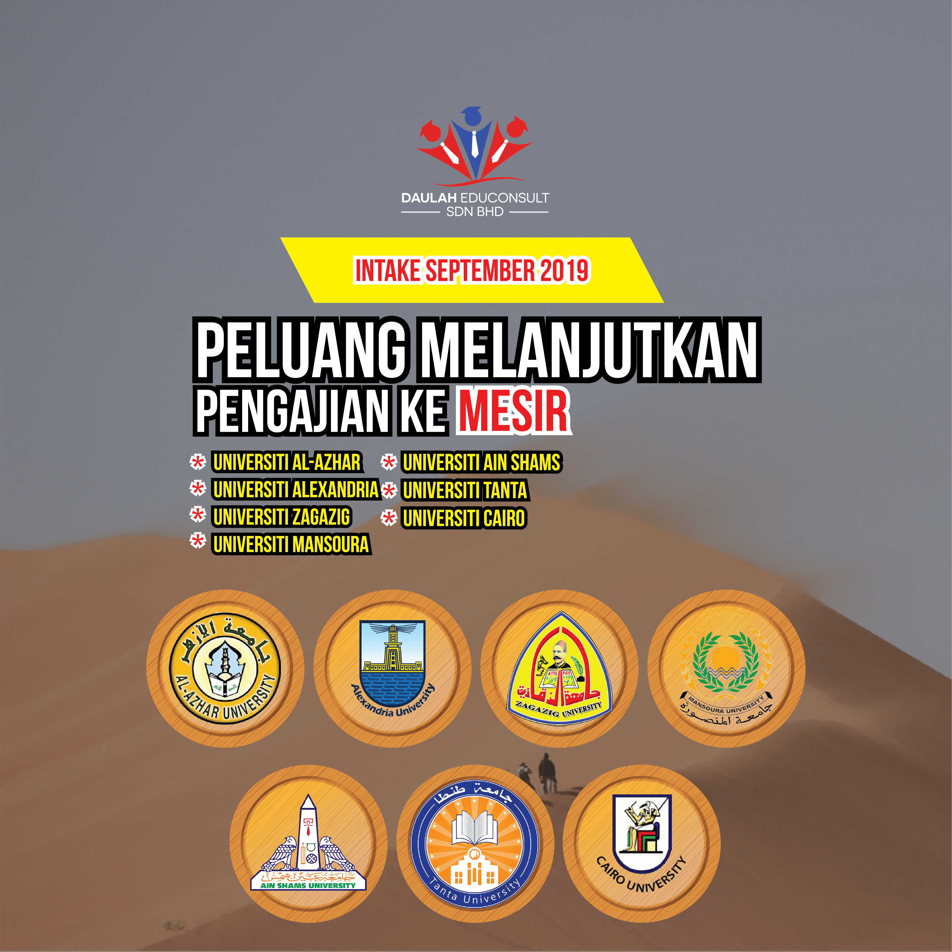 Peluang Belajar Ke Mesir Dengan Menggunakan Result Spm Sesi 2019 Daulah Educonsult Sdn Bhd
