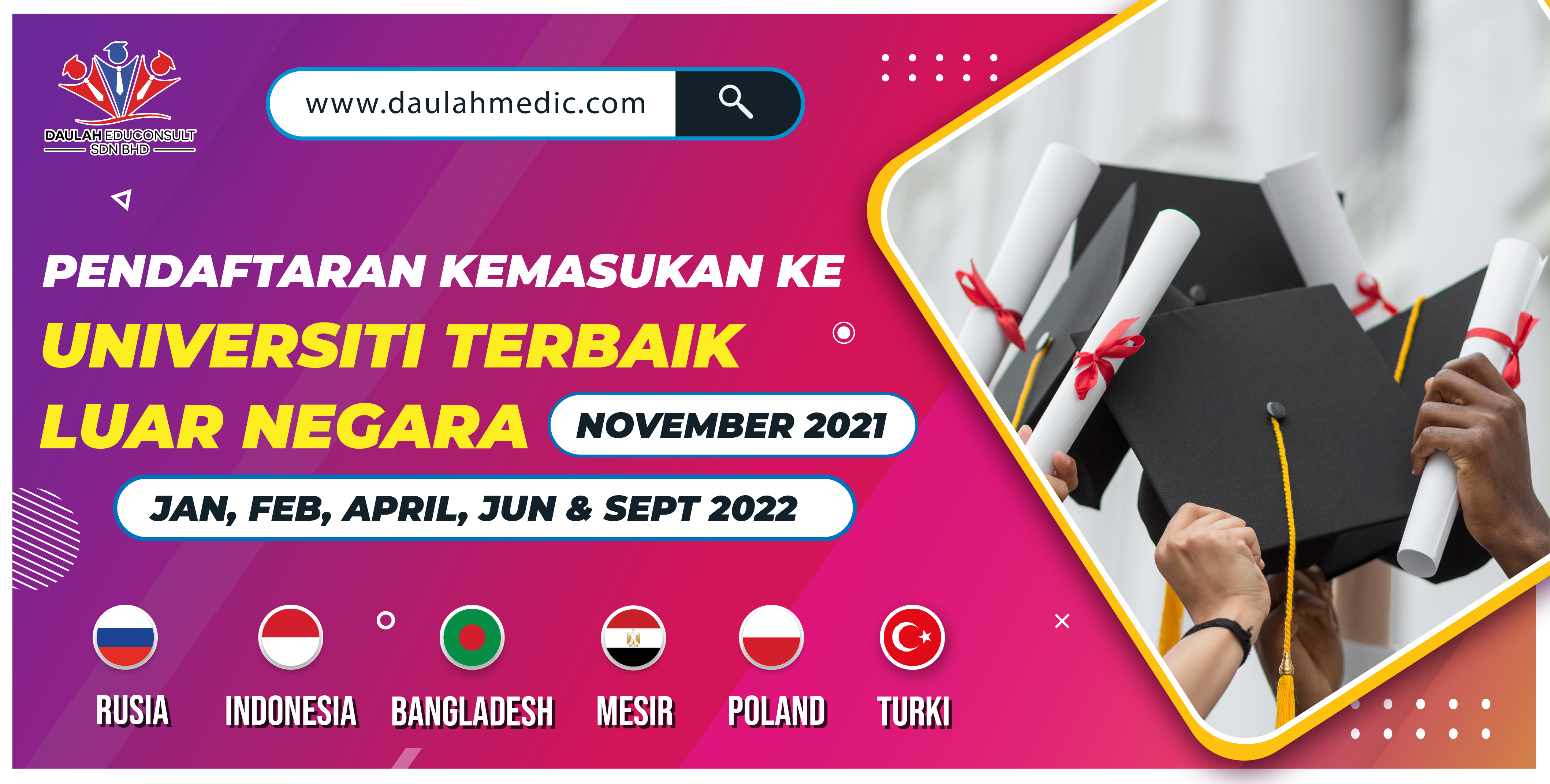 Syarat Kelayakan ke Universiti di Mesir - Daulah Educonsult